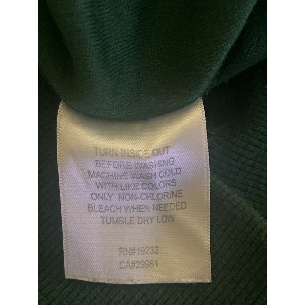 Alfred Dunner Green Christmas Sweatshirt Women's Medium Santa Sleigh Embroidered - Picture 9 of 9